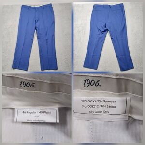 Jos. A. Bank 1905 Dress Pants Men's 40W 46R Blue Wool Blend